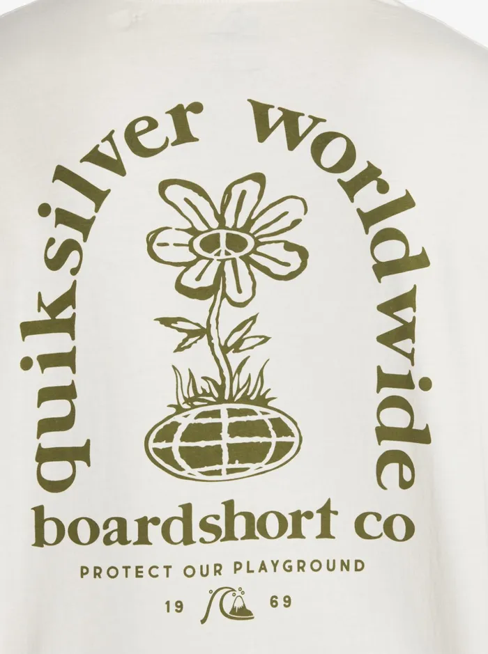 Tees Men Quiksilver Clear Mind TShirt Birch Tees Men Quiksilver Clear Mind TShirt Birch