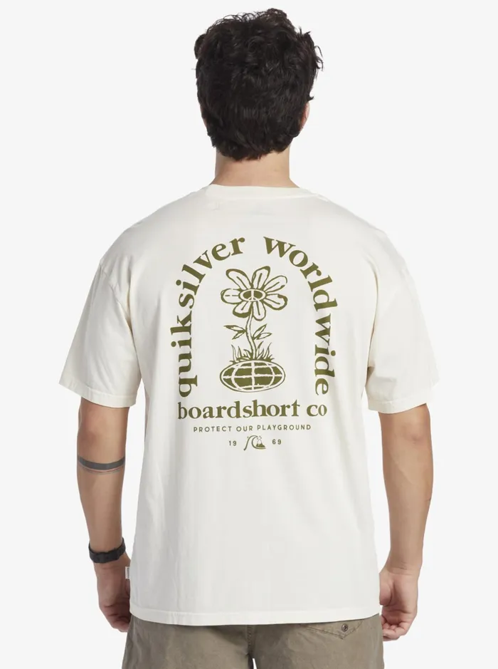 Tees Men Quiksilver Clear Mind TShirt Birch Tees Men Quiksilver Clear Mind TShirt Birch
