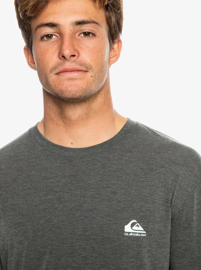 Tees Men Quiksilver Coastal Run Long Sleeve TShirt Black Heather Tees Men Quiksilver Coastal Run Long Sleeve TShirt Black Heather