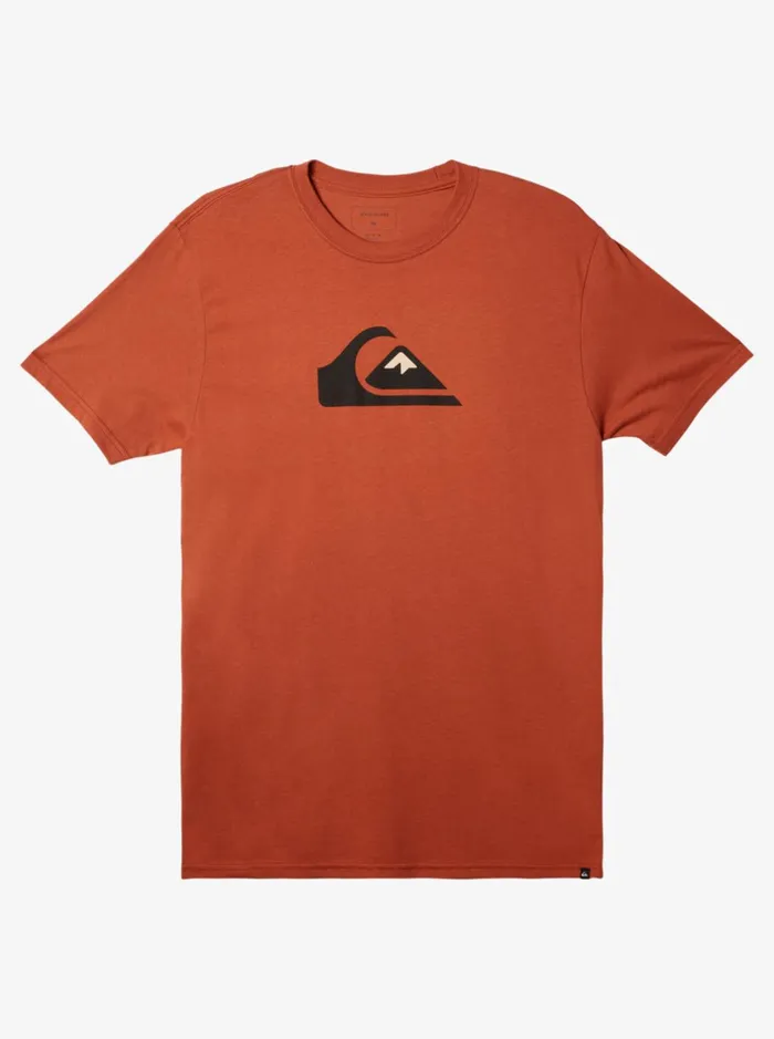 Tees Men Quiksilver Comp Logo TShirt Baked Clay