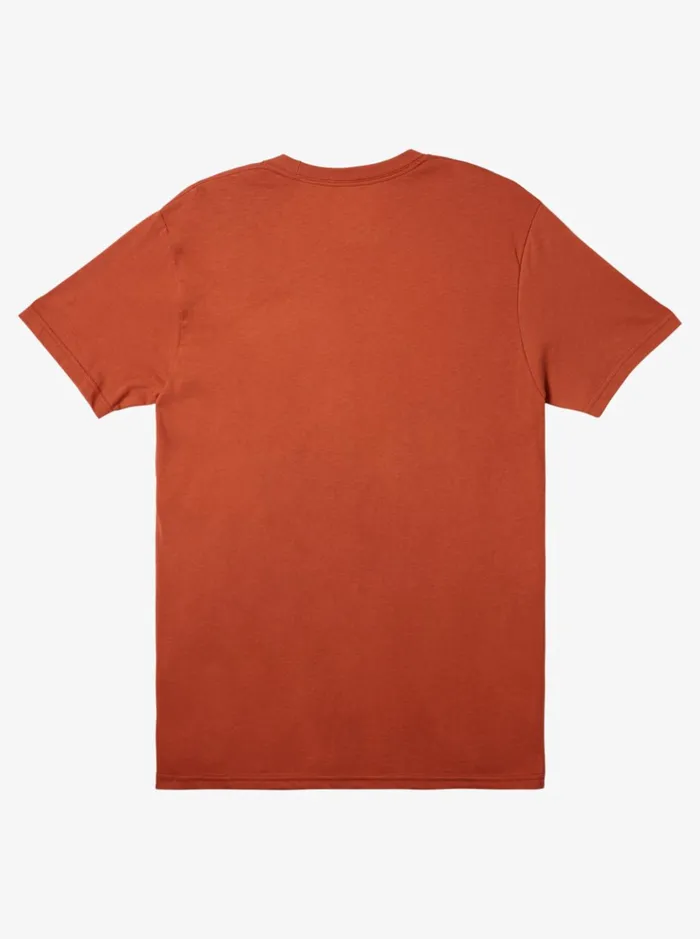 Tees Men Quiksilver Comp Logo TShirt Baked Clay Tees Men Quiksilver Comp Logo TShirt Baked Clay
