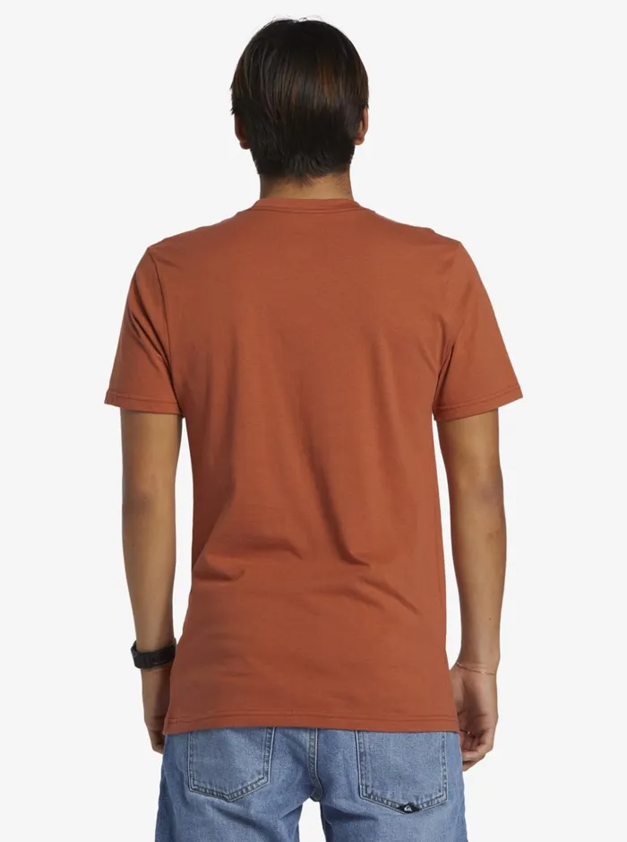 Tees Men Quiksilver Comp Logo TShirt Baked Clay Tees Men Quiksilver Comp Logo TShirt Baked Clay