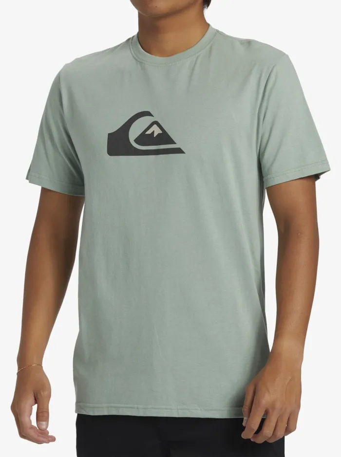 Tees Men Quiksilver Comp Logo TShirt Iceberg Green Tees Men Quiksilver Comp Logo TShirt Iceberg Green