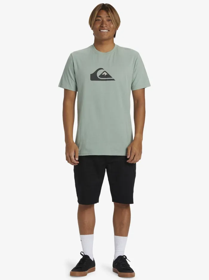 Tees Men Quiksilver Comp Logo TShirt Iceberg Green Tees Men Quiksilver Comp Logo TShirt Iceberg Green