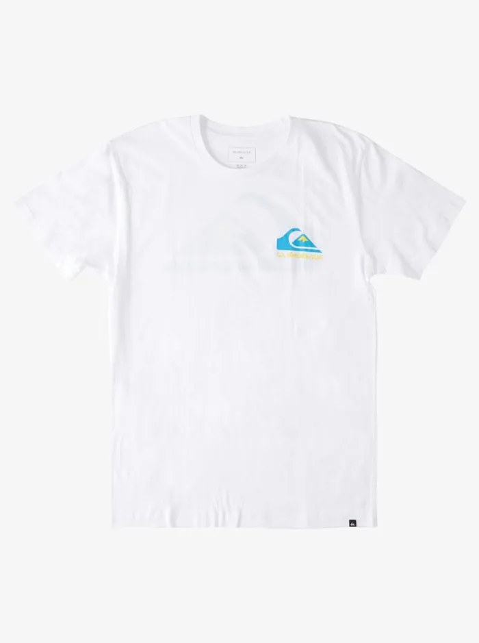 Tees Men Quiksilver Comp Logo TShirt White