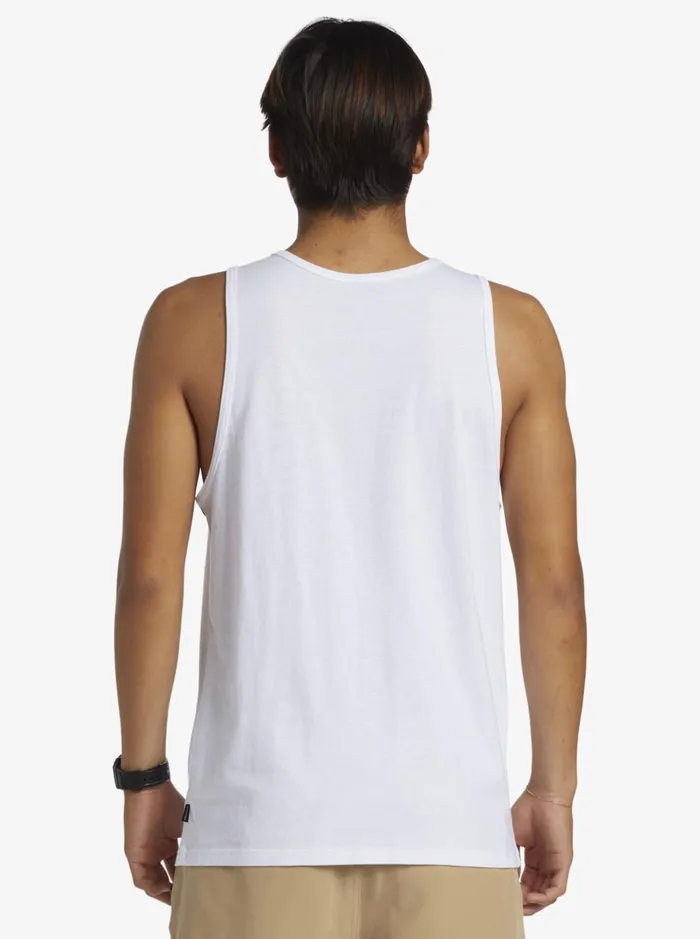 Tees Men Quiksilver Everyday Stripe Tank Top White Tees Men Quiksilver Everyday Stripe Tank Top White