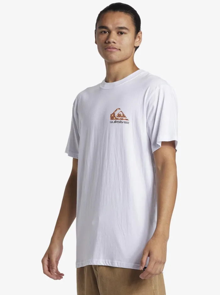 Tees Men Quiksilver Funky Filler TShirt White Tees Men Quiksilver Funky Filler TShirt White