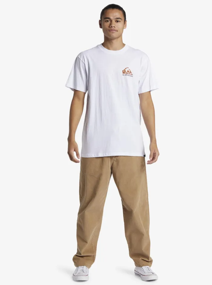 Tees Men Quiksilver Funky Filler TShirt White Tees Men Quiksilver Funky Filler TShirt White