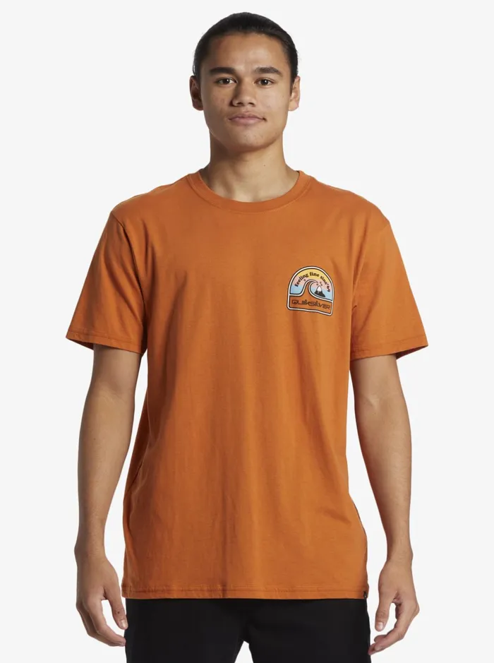 Tees Men Quiksilver In The Groove TShirt Mango Tees Men Quiksilver In The Groove TShirt Mango