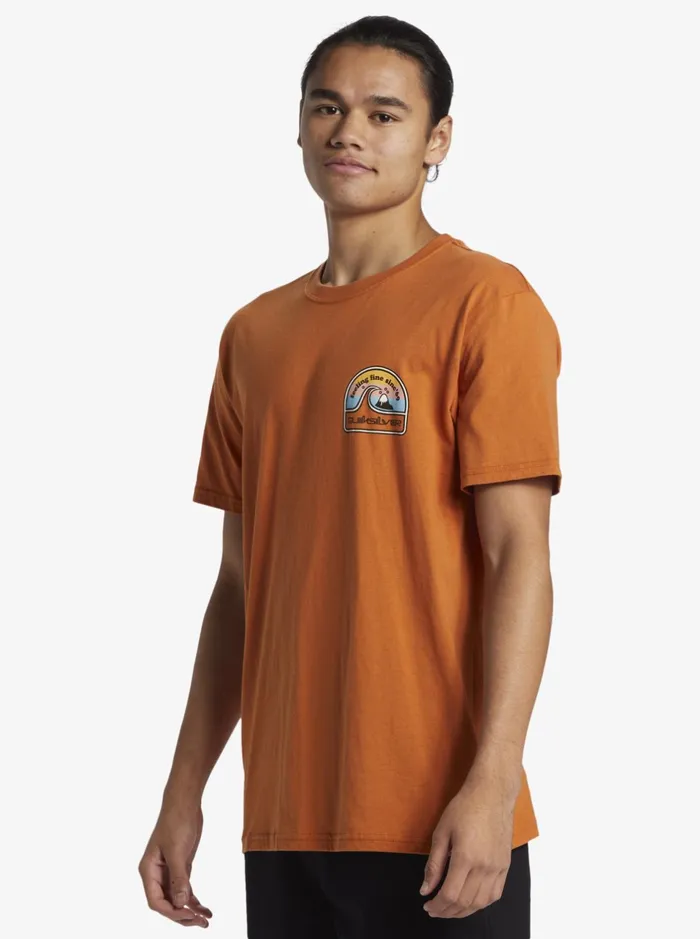 Tees Men Quiksilver In The Groove TShirt Mango Tees Men Quiksilver In The Groove TShirt Mango