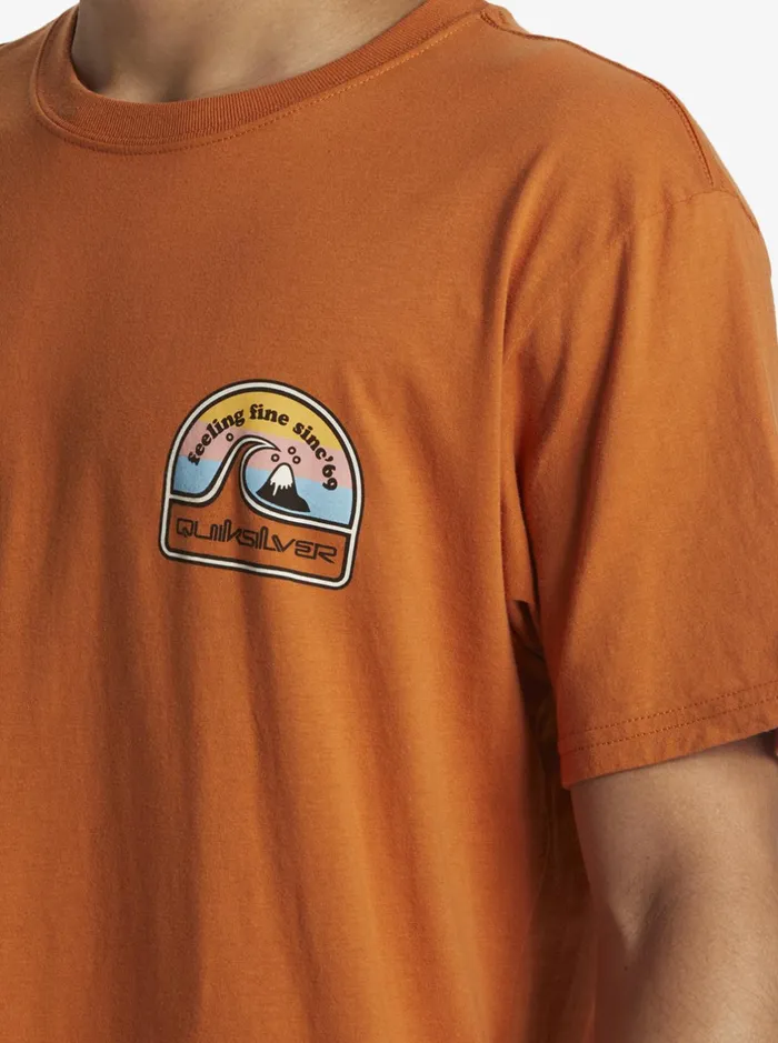 Tees Men Quiksilver In The Groove TShirt Mango Tees Men Quiksilver In The Groove TShirt Mango