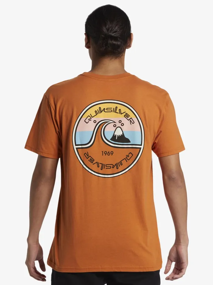 Tees Men Quiksilver In The Groove TShirt Mango Tees Men Quiksilver In The Groove TShirt Mango