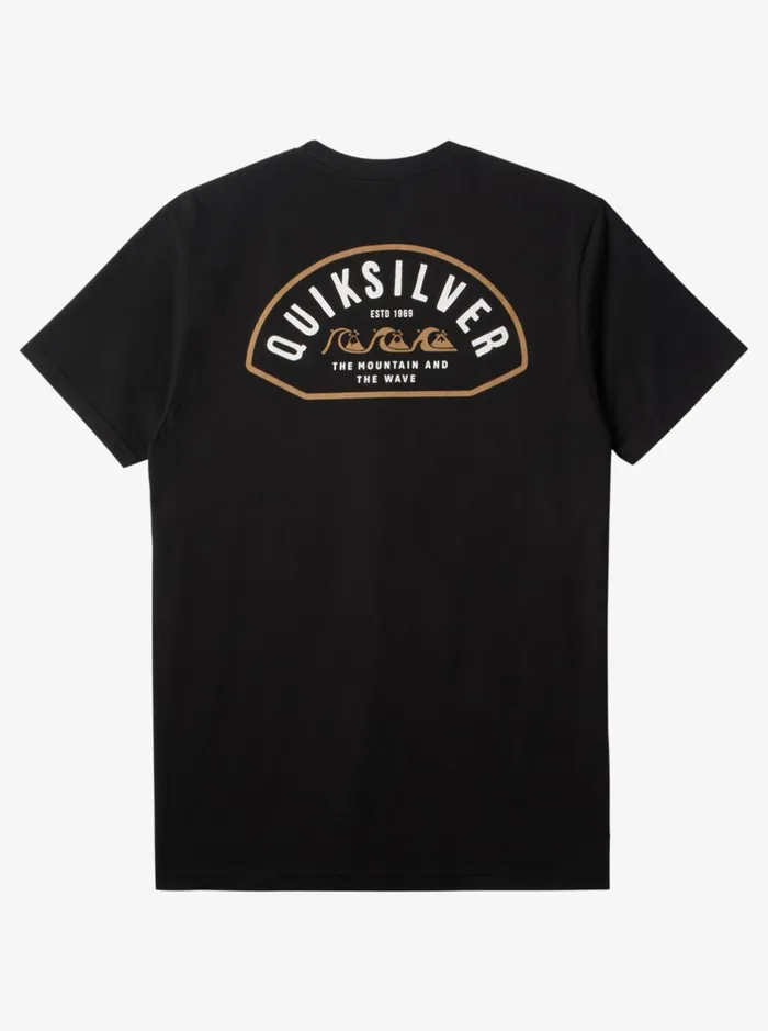 Tees Men Quiksilver Logo Lockup TShirt Black Tees Men Quiksilver Logo Lockup TShirt Black