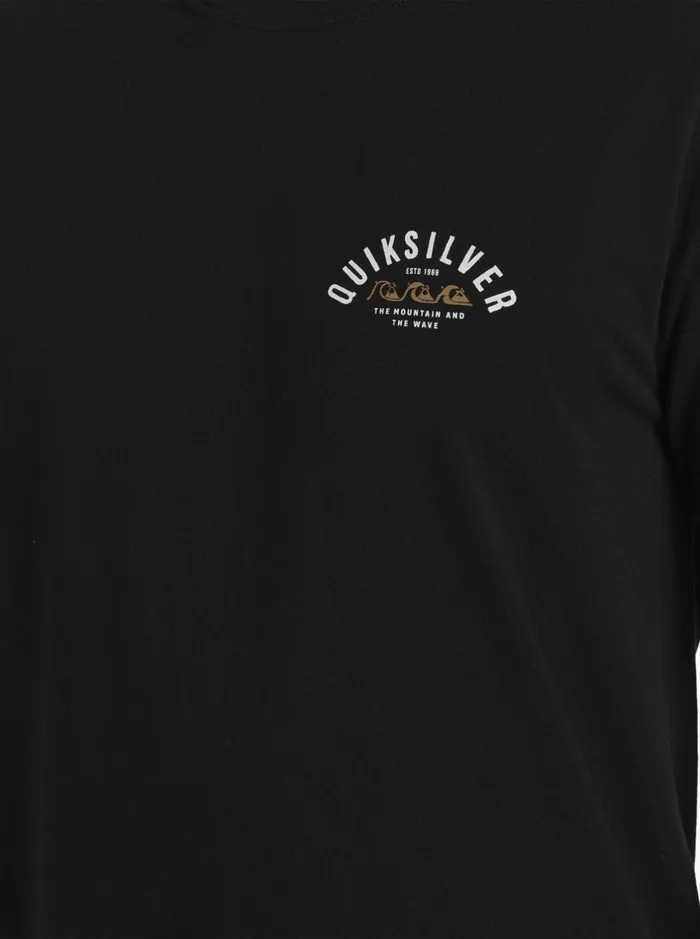Tees Men Quiksilver Logo Lockup TShirt Black Tees Men Quiksilver Logo Lockup TShirt Black