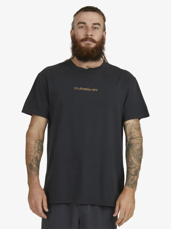Tees Men Quiksilver Mikey Wright TShirt Black Tees Men Quiksilver Mikey Wright TShirt Black