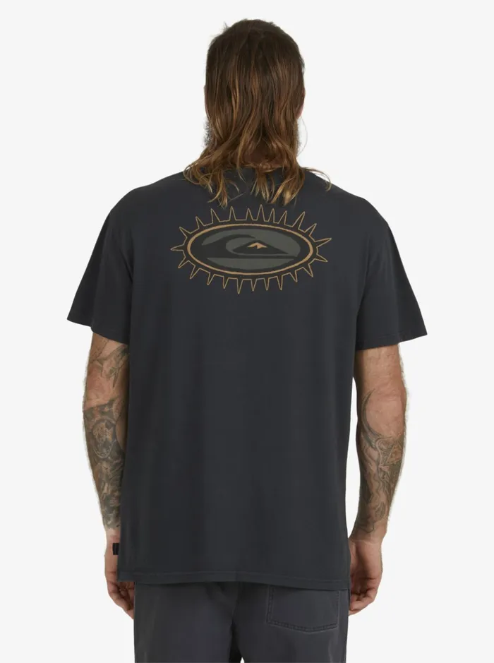 Tees Men Quiksilver Mikey Wright TShirt Black Tees Men Quiksilver Mikey Wright TShirt Black