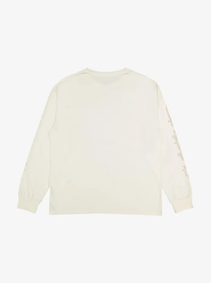 Tees Men Quiksilver Off Grid Long Sleeve TShirt Snow White Tees Men Quiksilver Off Grid Long Sleeve TShirt Snow White