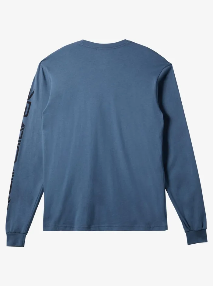 Tees Men Quiksilver Omni Logo Long Sleeve TShirt Bering Sea Tees Men Quiksilver Omni Logo Long Sleeve TShirt Bering Sea