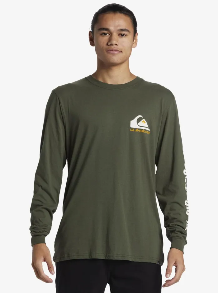 Tees Men Quiksilver Omni Logo Long Sleeve TShirt Climbing Ivy Tees Men Quiksilver Omni Logo Long Sleeve TShirt Climbing Ivy
