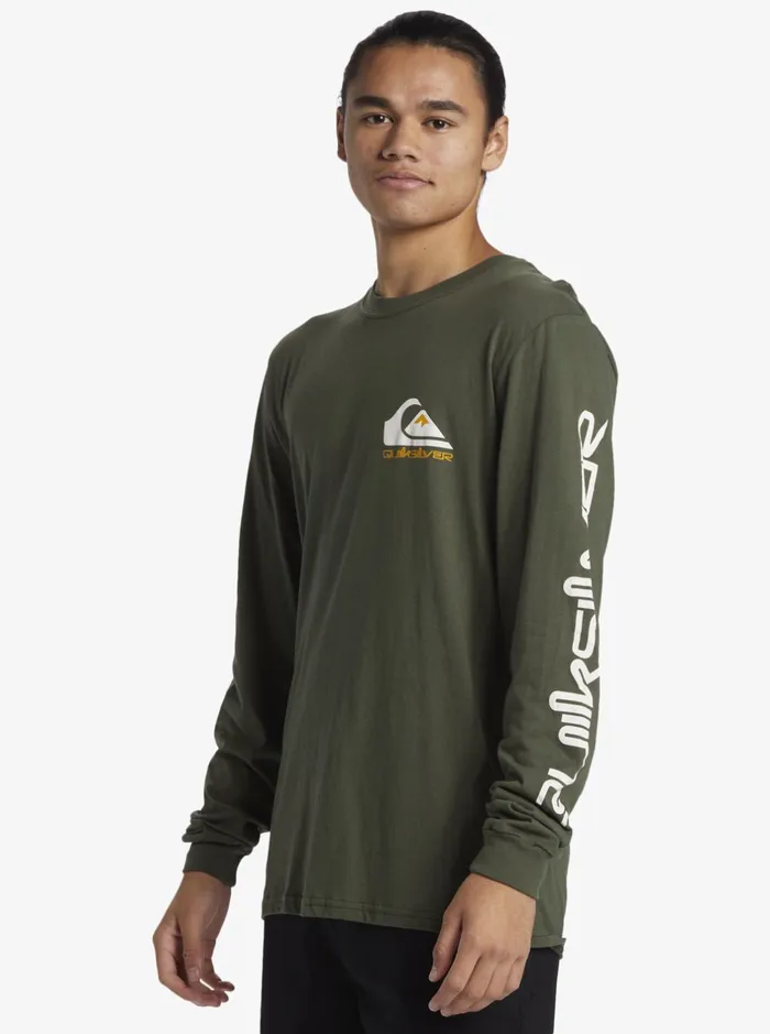 Tees Men Quiksilver Omni Logo Long Sleeve TShirt Climbing Ivy Tees Men Quiksilver Omni Logo Long Sleeve TShirt Climbing Ivy