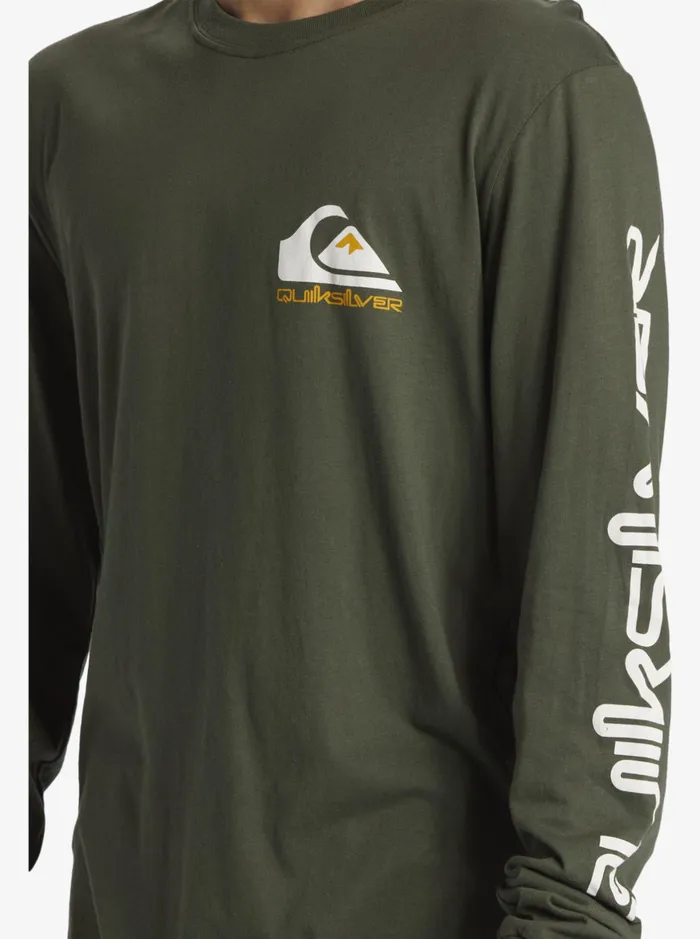 Tees Men Quiksilver Omni Logo Long Sleeve TShirt Climbing Ivy Tees Men Quiksilver Omni Logo Long Sleeve TShirt Climbing Ivy