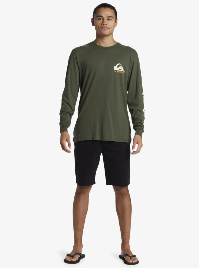 Tees Men Quiksilver Omni Logo Long Sleeve TShirt Climbing Ivy Tees Men Quiksilver Omni Logo Long Sleeve TShirt Climbing Ivy
