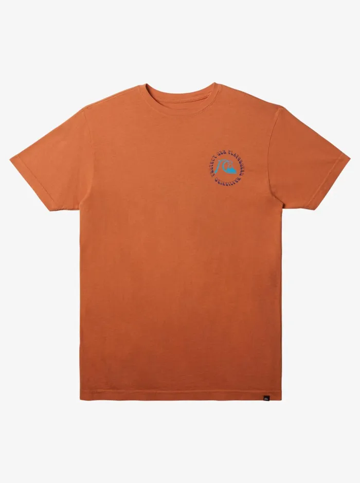 Tees Men Quiksilver Protect Our Playground TShirt Copper Tan