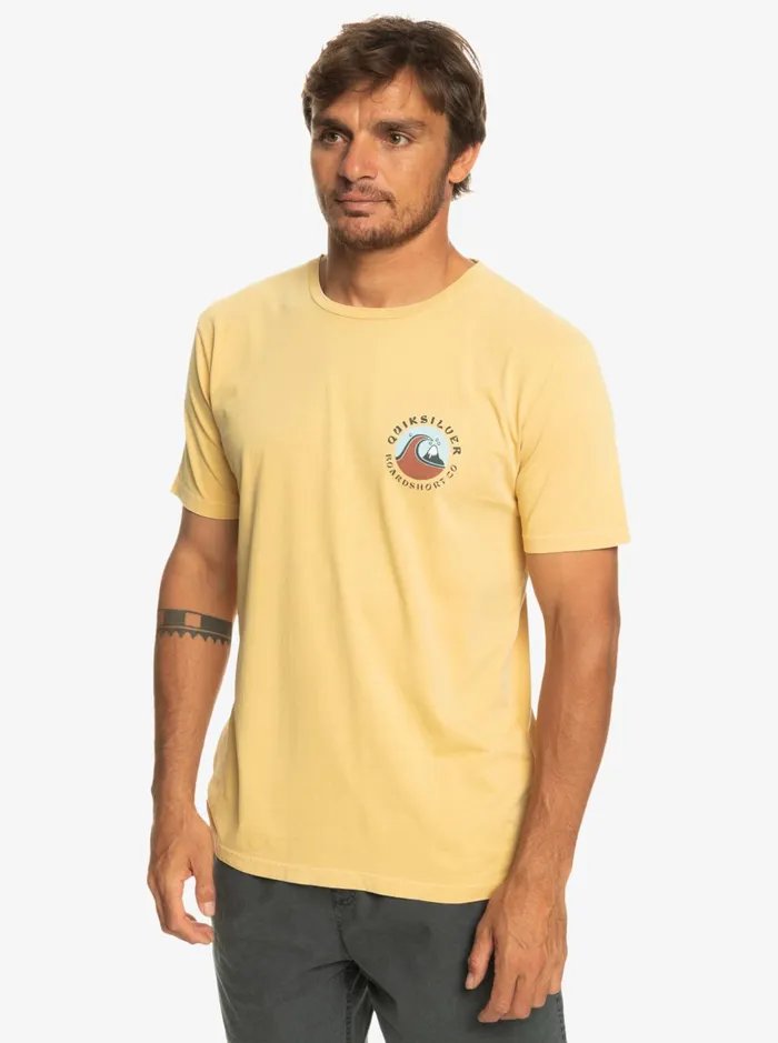Tees Men Quiksilver Qs Bubble Stamp TShirt Wheat Tees Men Quiksilver Qs Bubble Stamp TShirt Wheat
