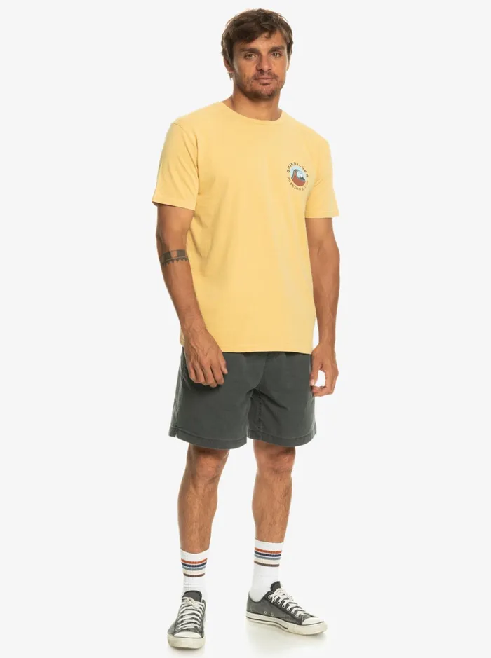 Tees Men Quiksilver Qs Bubble Stamp TShirt Wheat Tees Men Quiksilver Qs Bubble Stamp TShirt Wheat