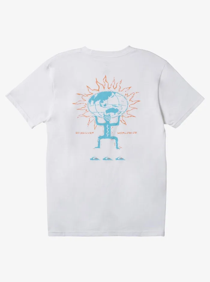 Tees Men Quiksilver Quikm TShirt White Tees Men Quiksilver Quikm TShirt White