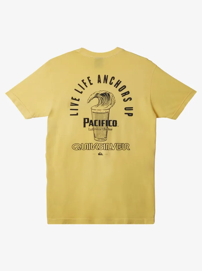 Tees Men Quiksilver Quiksilver X Pacifico Dont Fight The Foam TShirt Gold