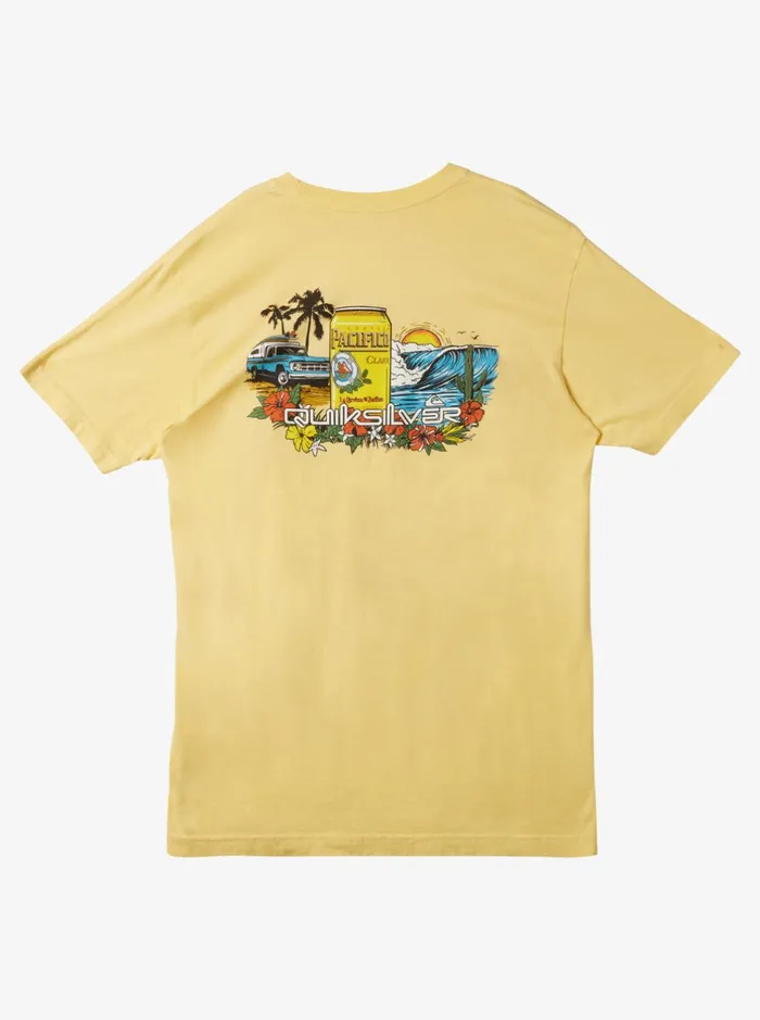 Tees Men Quiksilver Quiksilver X Pacifico Lockup TShirt Gold