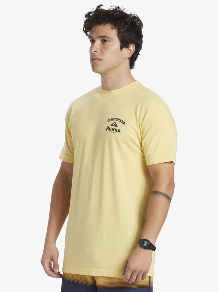 Tees Men Quiksilver Quiksilver X Pacifico Lockup TShirt Gold