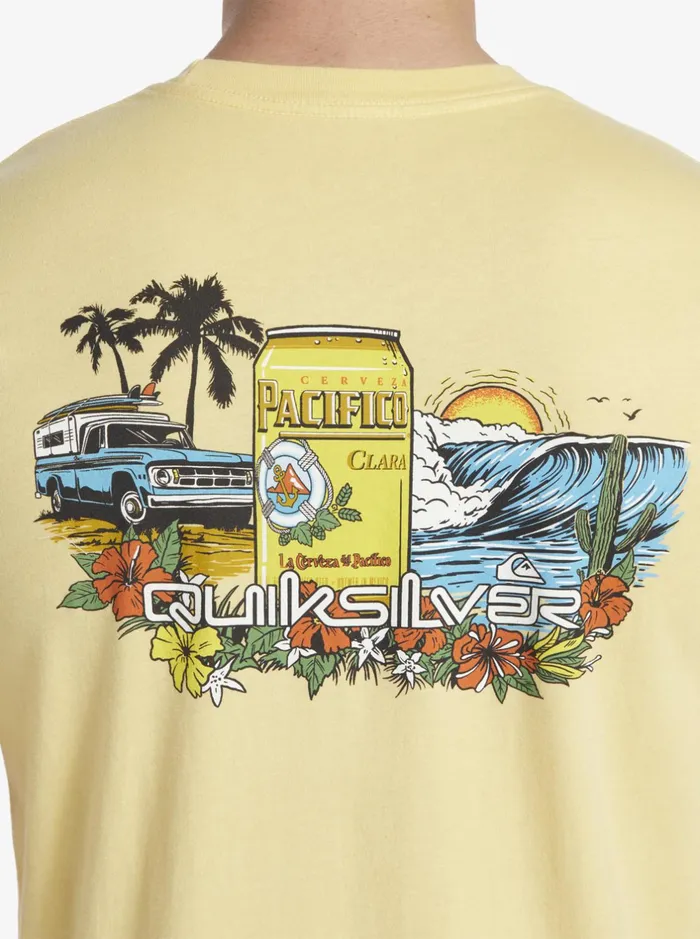 Tees Men Quiksilver Quiksilver X Pacifico Lockup TShirt Gold