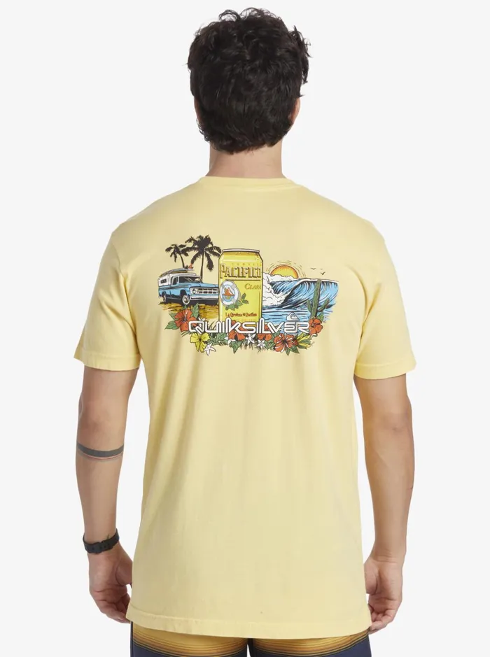 Tees Men Quiksilver Quiksilver X Pacifico Lockup TShirt Gold