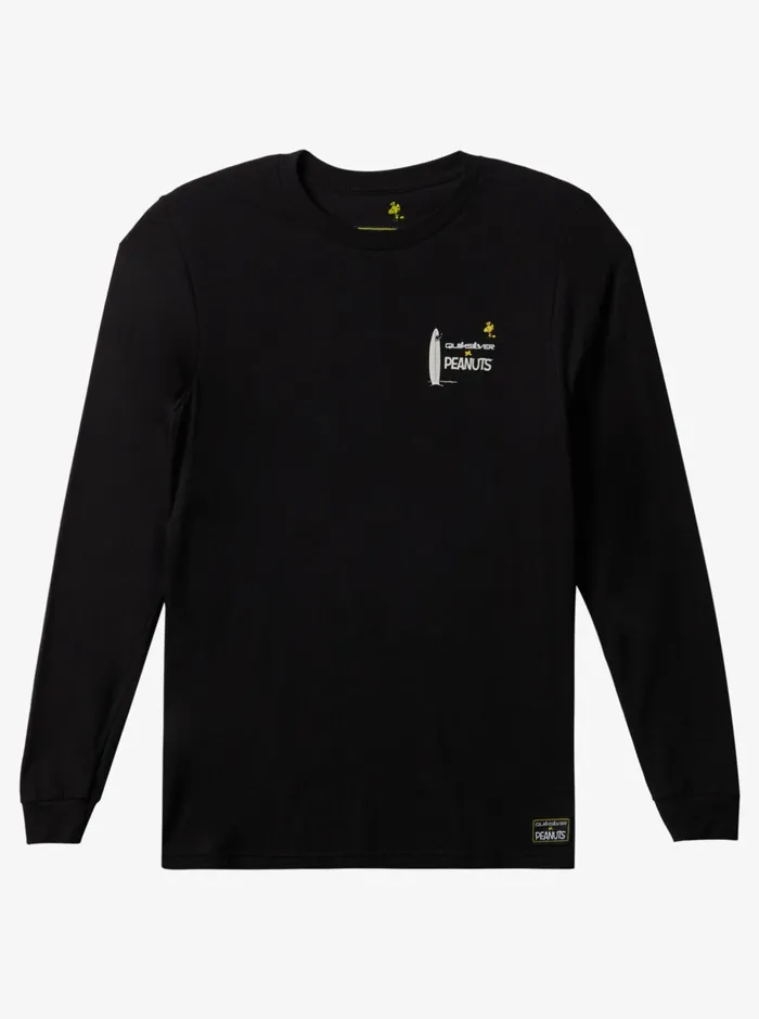 Tees Men Quiksilver Quiksilver X Peanuts Xmas In Baja Long Sleeve TShirt Black