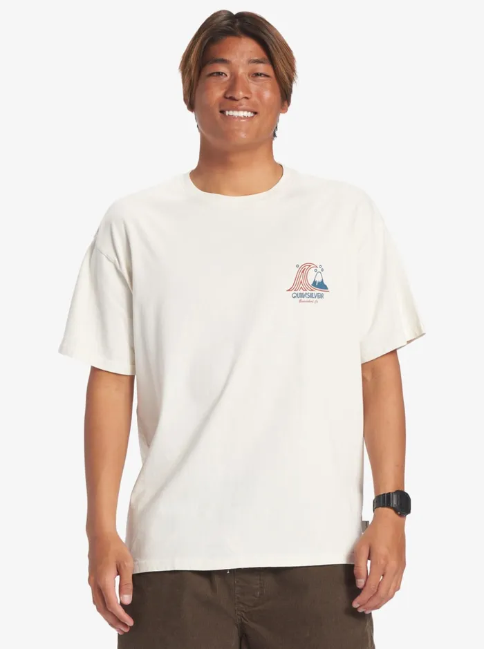 Tees Men Quiksilver Roadways Mnd TShirt Gardenia Tees Men Quiksilver Roadways Mnd TShirt Gardenia