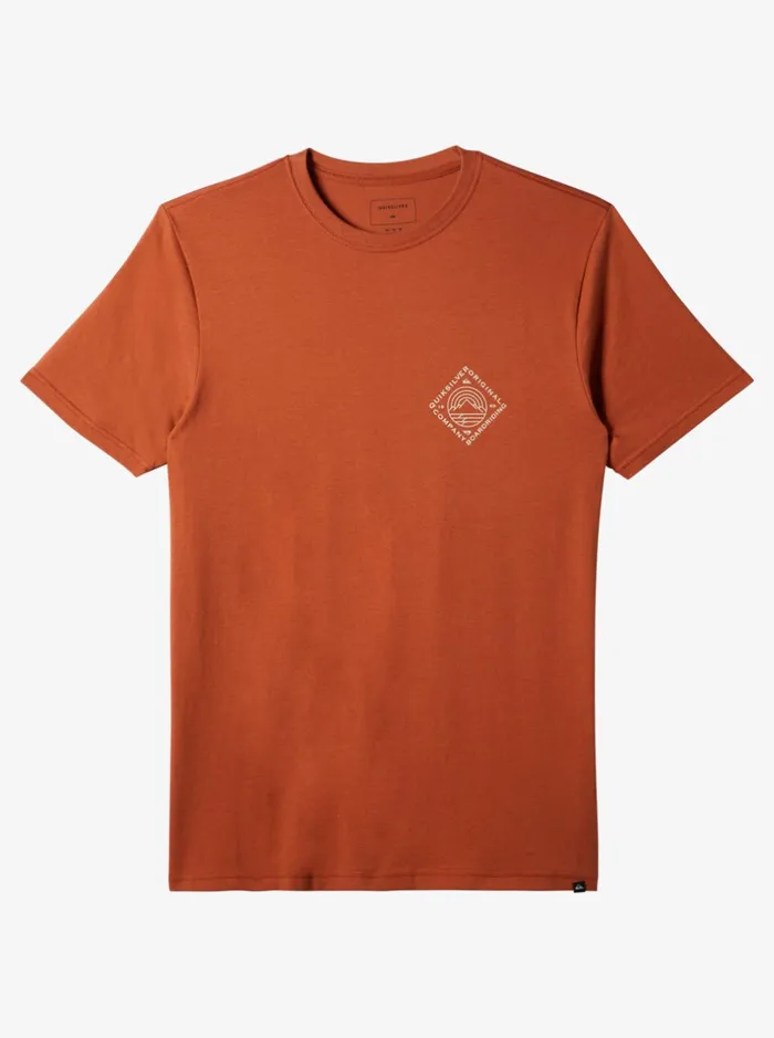 Tees Men Quiksilver Scenic View TShirt Baked Clay