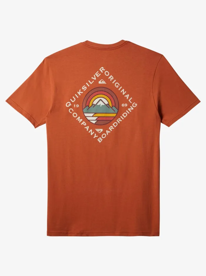 Tees Men Quiksilver Scenic View TShirt Baked Clay Tees Men Quiksilver Scenic View TShirt Baked Clay