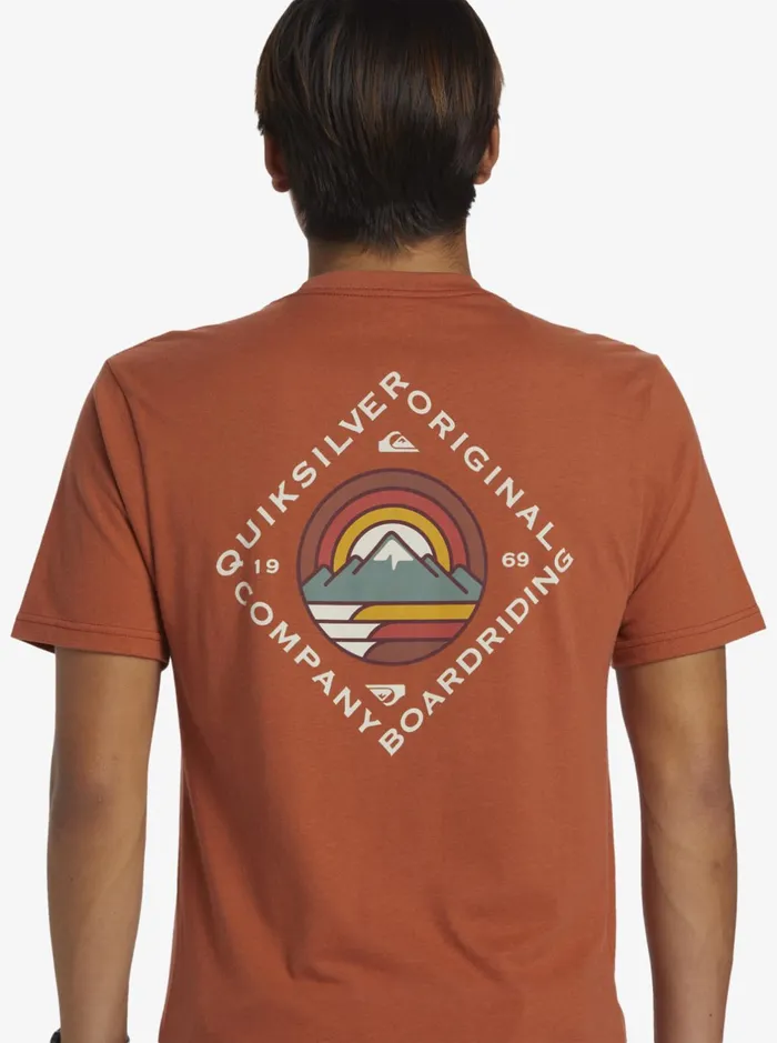 Tees Men Quiksilver Scenic View TShirt Baked Clay Tees Men Quiksilver Scenic View TShirt Baked Clay