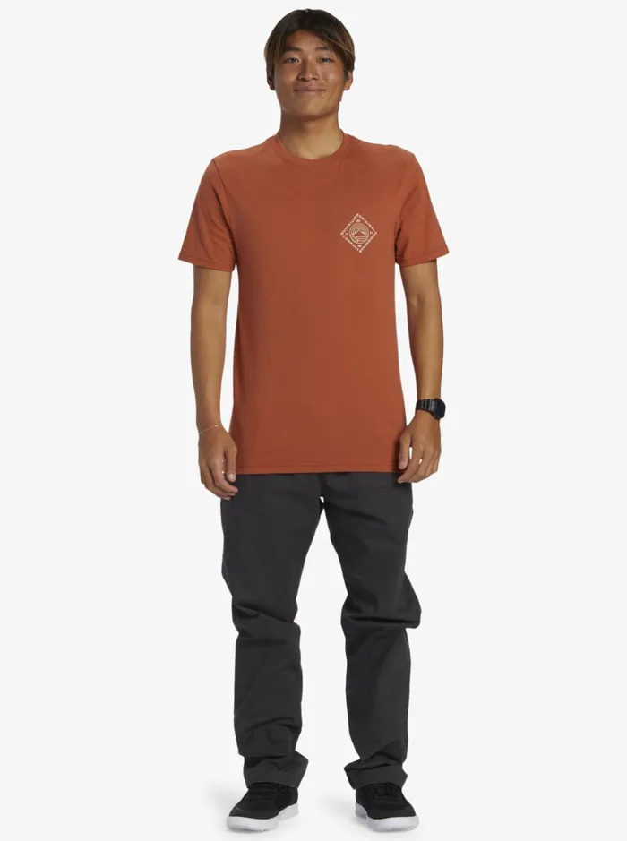 Tees Men Quiksilver Scenic View TShirt Baked Clay Tees Men Quiksilver Scenic View TShirt Baked Clay