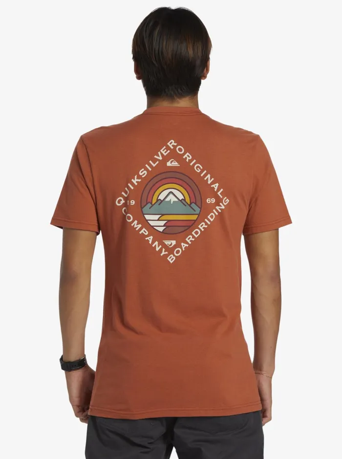 Tees Men Quiksilver Scenic View TShirt Baked Clay Tees Men Quiksilver Scenic View TShirt Baked Clay