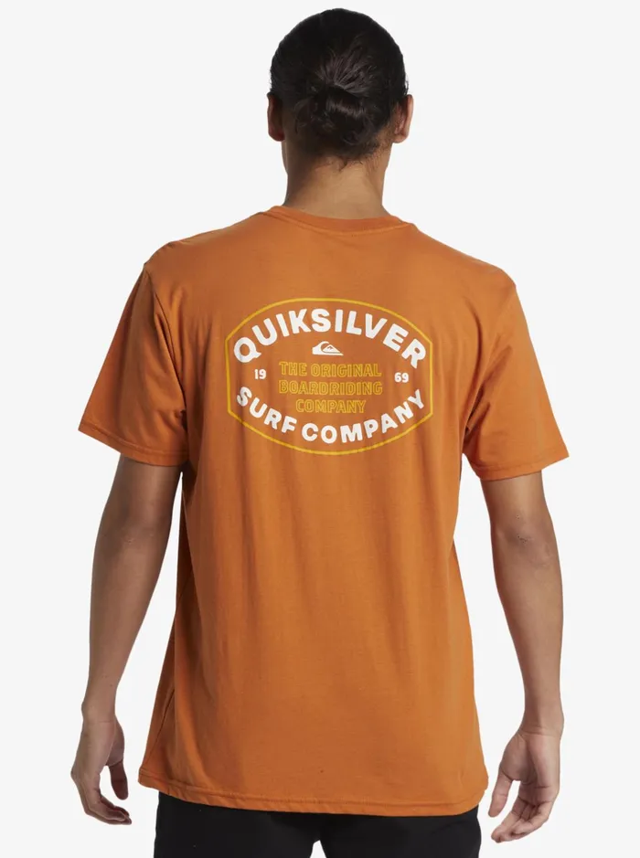 Tees Men Quiksilver Stay In Bounds TShirt Mango Tees Men Quiksilver Stay In Bounds TShirt Mango