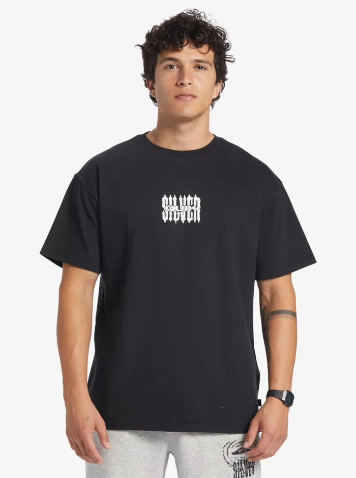 Tees Men Quiksilver Storm Core Msw TShirt Black Tees Men Quiksilver Storm Core Msw TShirt Black