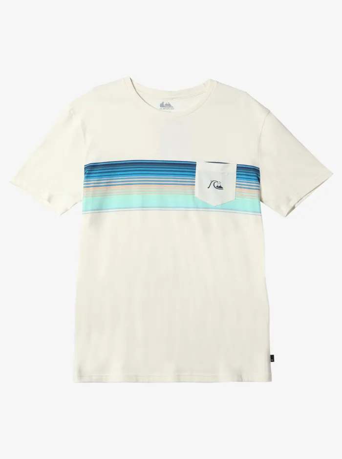 Tees Men Quiksilver Swell Vision Stripe Pocket TShirt Gardenia