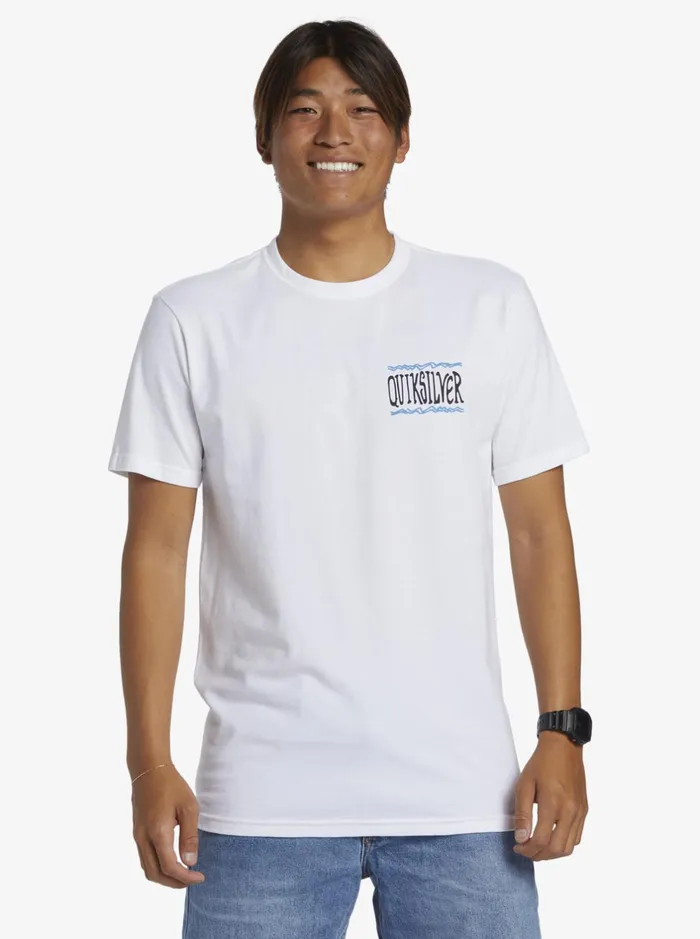 Tees Men Quiksilver Taking Roots TShirt White Tees Men Quiksilver Taking Roots TShirt White
