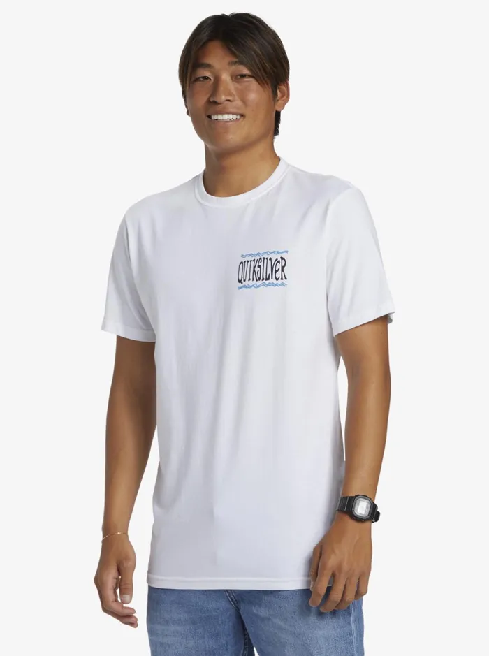 Tees Men Quiksilver Taking Roots TShirt White Tees Men Quiksilver Taking Roots TShirt White