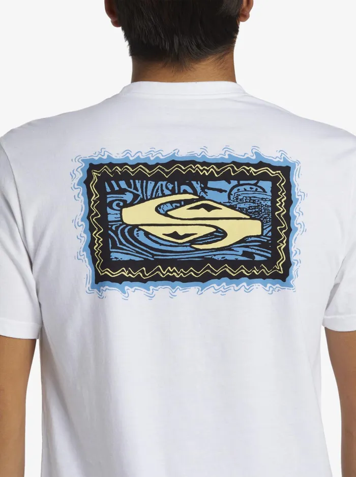 Tees Men Quiksilver Taking Roots TShirt White Tees Men Quiksilver Taking Roots TShirt White