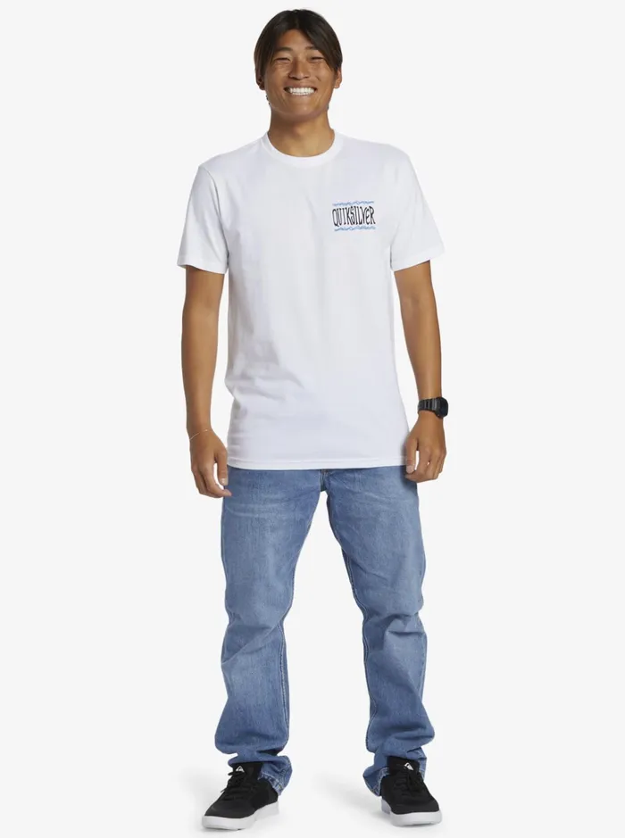 Tees Men Quiksilver Taking Roots TShirt White Tees Men Quiksilver Taking Roots TShirt White