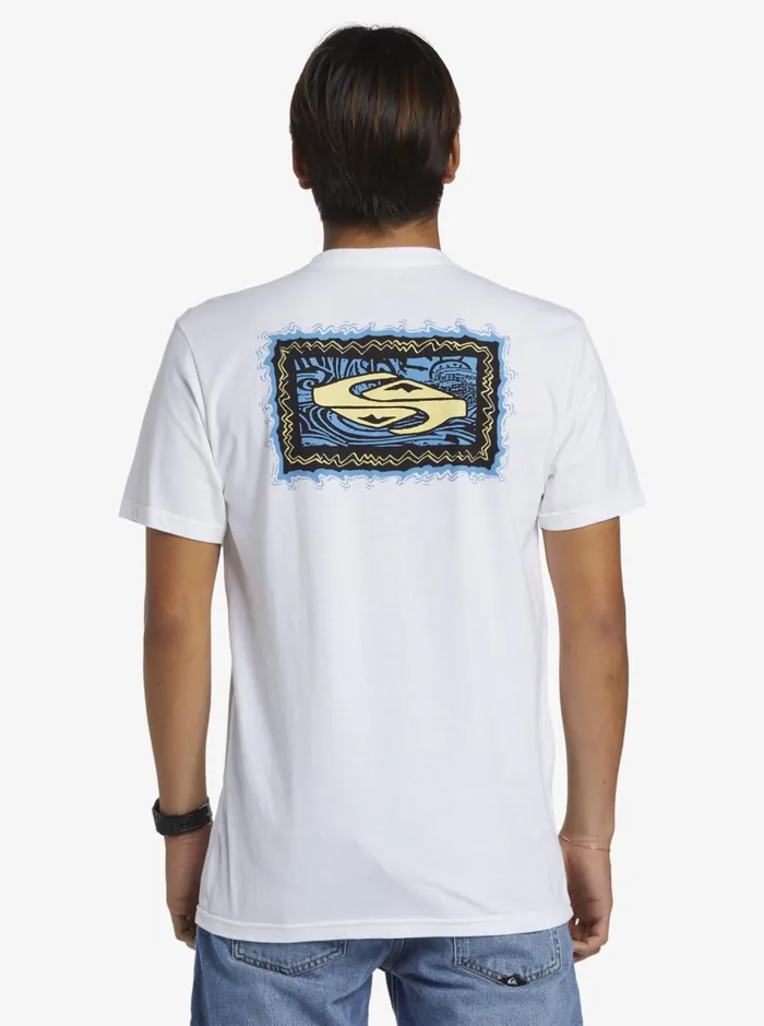 Tees Men Quiksilver Taking Roots TShirt White Tees Men Quiksilver Taking Roots TShirt White